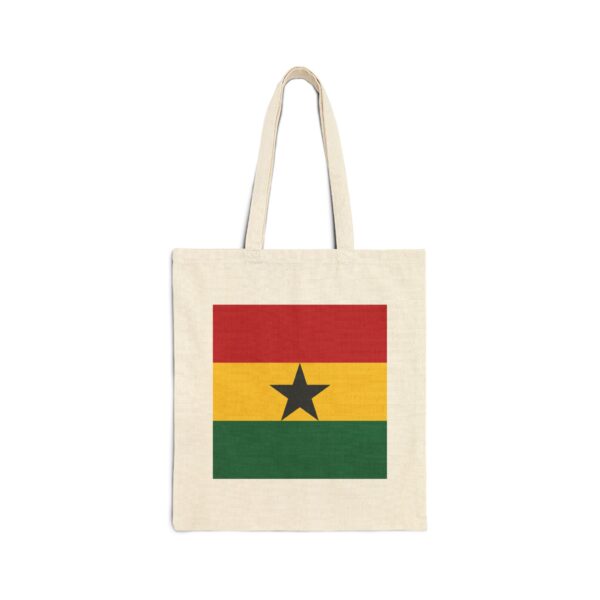 GHANA Flag - Cotton Canvas Tote Bag (Natural and Black)